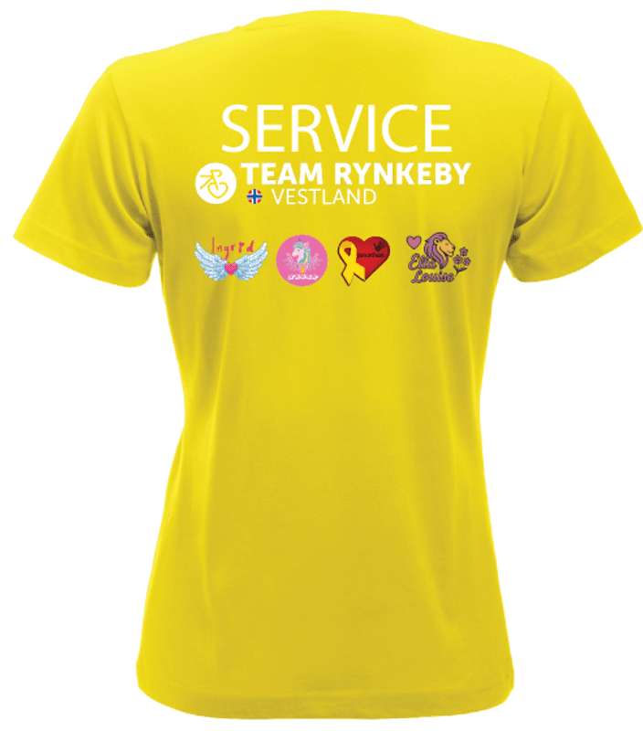 T-skjorte SERVICE Dame Team Rynkeby Vestland 